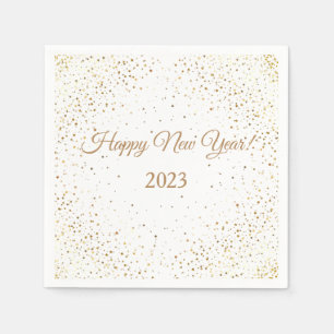 Paper Napkins-New Year-Gold Stars Napkins
