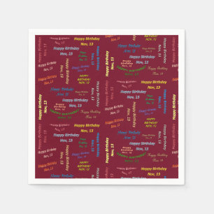 Paper Napkins November, 13 Birthday