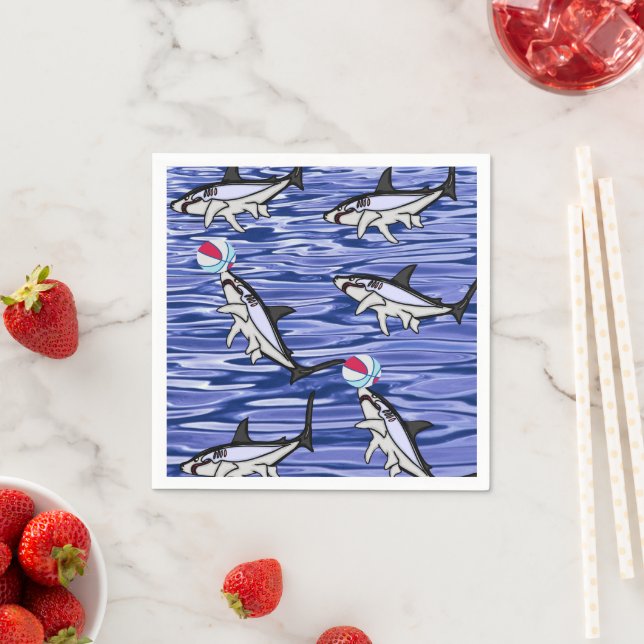 Paper Napkins, Ocean Sharks Napkin (Insitu)