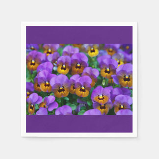 Paper napkins Pansies