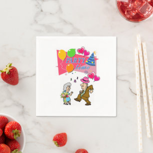 Paper Napkins, Party time Happy Birthday Napkin