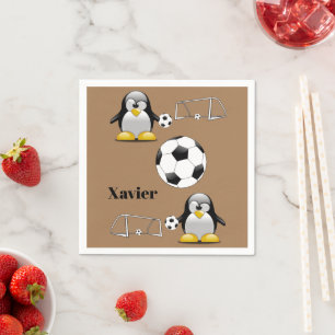 Paper Napkins, Penguin Soccer Ball Napkin