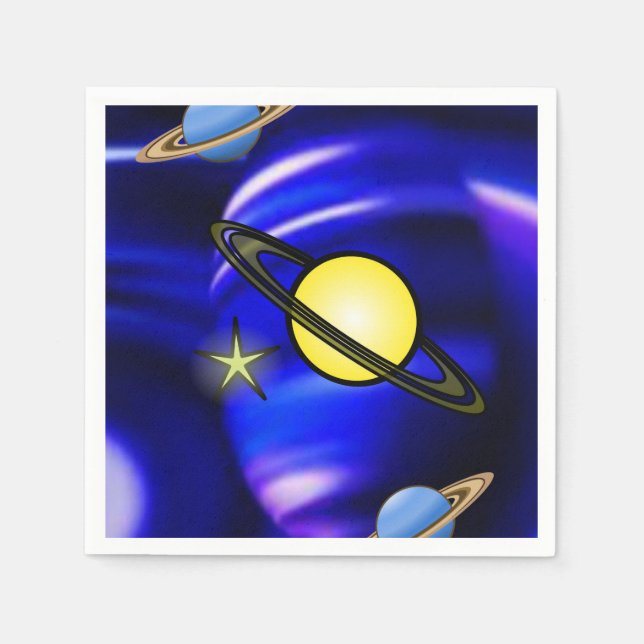 Paper Napkins Planets (Front)