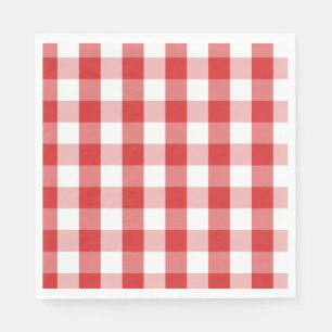 Paper Napkins-Red Chequered Board Napkin