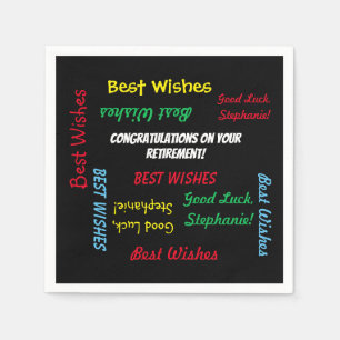 Paper Napkins, Retirement Party Colourful FUN Pape Napkin