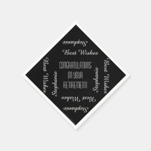 Paper Napkins, Retirement Party Repeating Names Napkin