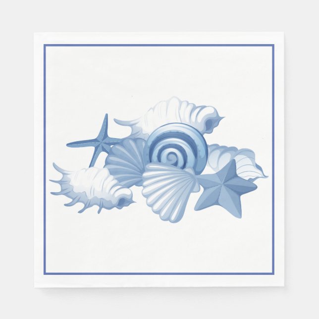 Paper Napkins-Seashells Napkin (Front)