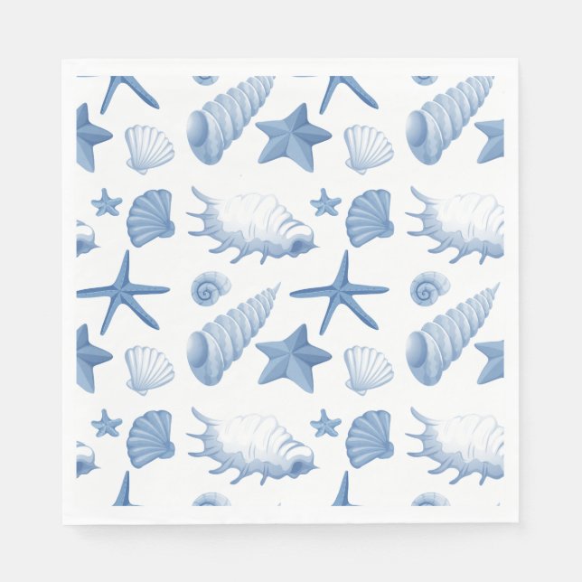 Paper Napkins-Seashells Napkin (Front)