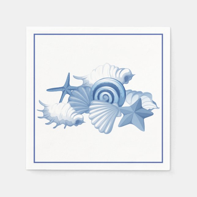 Paper Napkins-Seashells Napkin (Front)