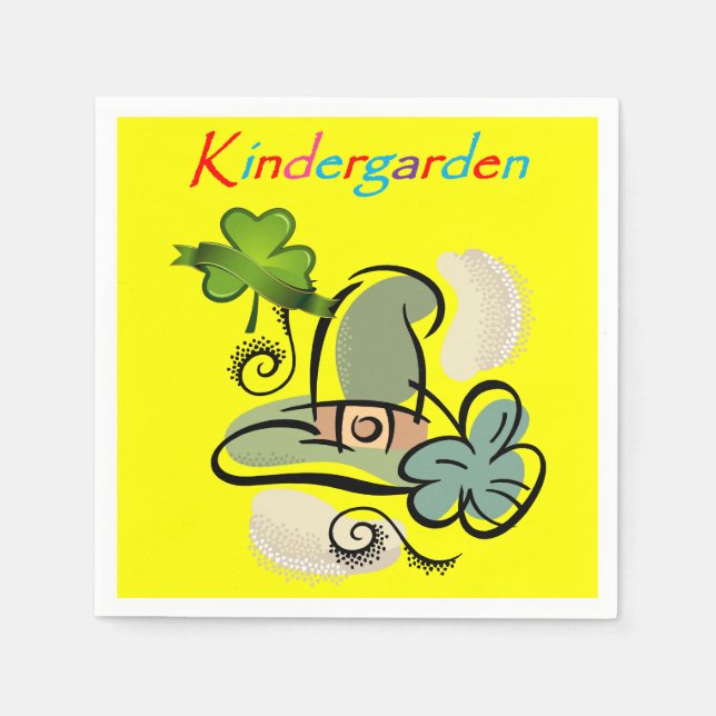 Paper Napkins St. Patrick's Day Kindergarden (Front)