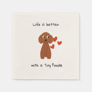 paper napkins toy poodle