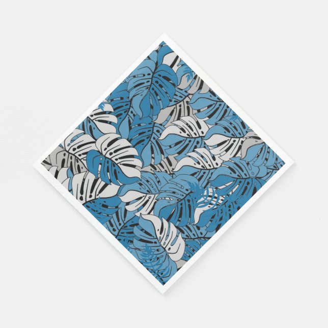 Paper Napkins-Tropical Leaves Napkin (Corner)