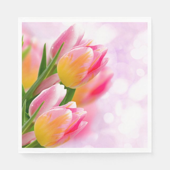 Paper Napkins-Tulips Napkin (Front)