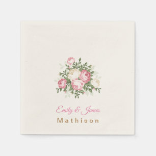 Paper Napkins-Vintage Roses Napkin