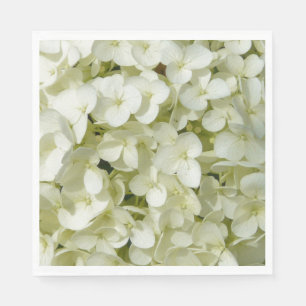 Paper Napkins-White Hydrangeas Napkin