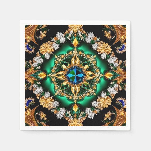 Paper napkins with Brazilian Colours Design (Front)