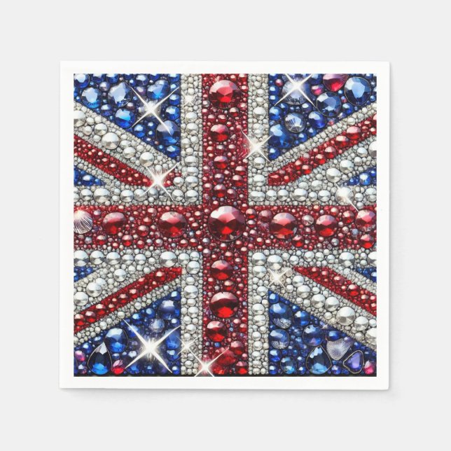 Paper napkins with British Colours Design (Front)