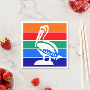 Paper napkins with flag of St. Petersburg