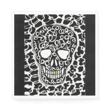 Paper Napkins with Skull Image