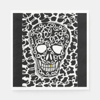 Paper Napkins with Skull Image