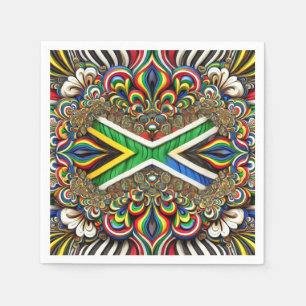 Paper napkins with South African Colours Design