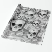 Paper of Parcel, Roll 76cm x 180 cm skull