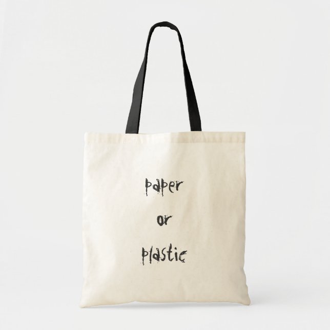 paper or plastic tote bag (Front)