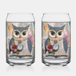Paper Owl Soda Glass