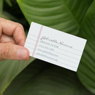 Paper Page Notebook background Personalised Business Card