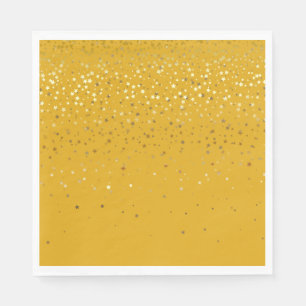 PAPER PARTY DISPOSABLE NAPKINS PETITE GOLDEN STARS