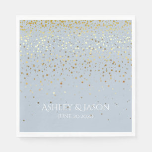 PAPER PARTY DISPOSABLE NAPKINS PETITE GOLDEN STARS