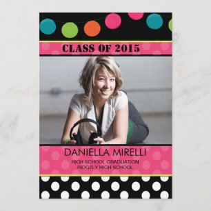 Paper Party Lights Photo Graduation Invitation