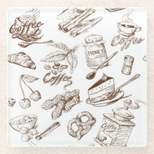 Paper pattern glass coaster