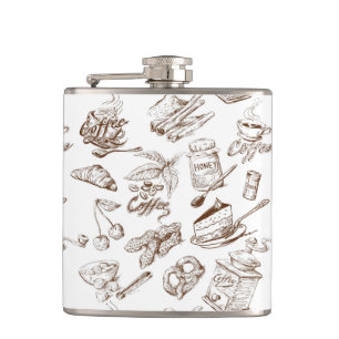 Paper pattern hip flask