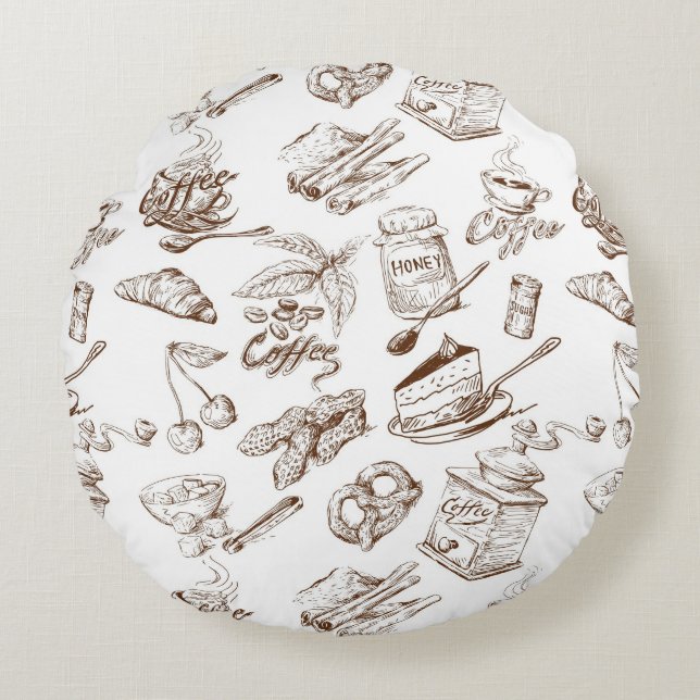 Paper pattern round cushion (Front)