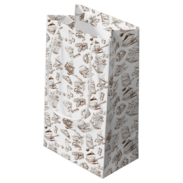 Paper pattern small gift bag (Back Angled)