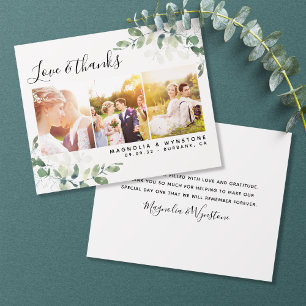 PAPER Photo Eucalyptus Wedding Thank You