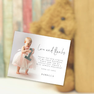 PAPER Photo Overlay 1st Birthday Thank You