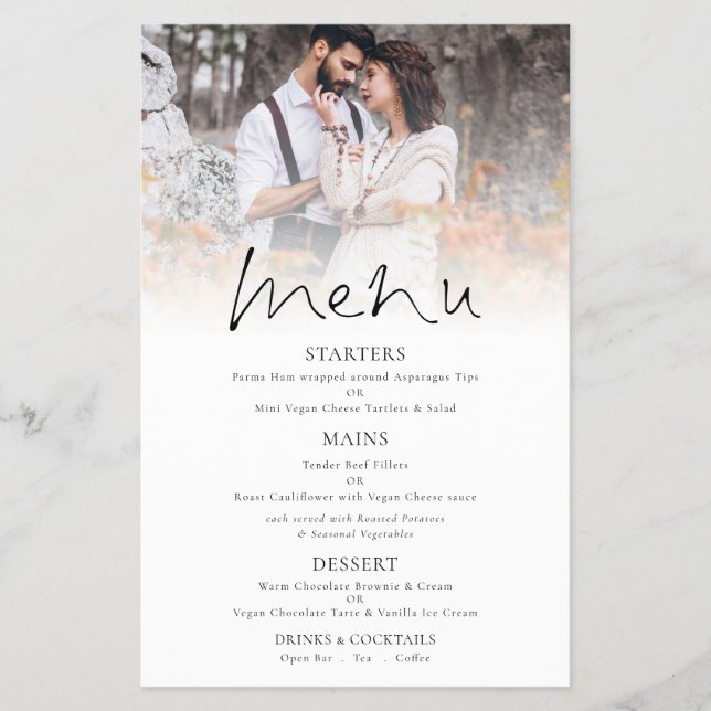PAPER | Photo Overlay Wedding Thank You Menu (Front)