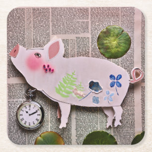 Paper Pig Coaster