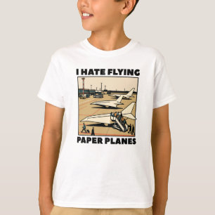 Paper Plane Boarding Humor Paper Airlines T-Shirt
