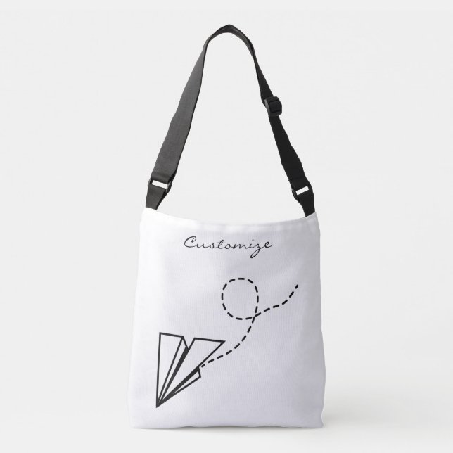 Paper Plane Flying Thunder_Cove Crossbody Bag (Front)