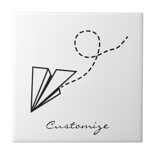 Paper Plane Flying Thunder_Cove Tile (Front)
