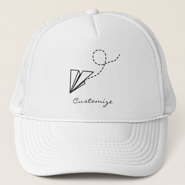 Paper Plane Flying Thunder_Cove Trucker Hat (Front)