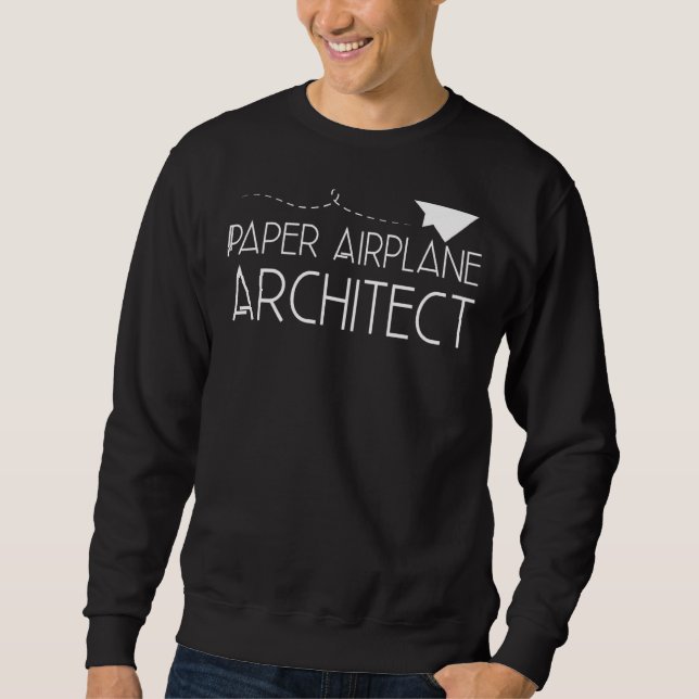 Paper Plane Folded Aeroplane Folding Glider Origam Sweatshirt (Front)