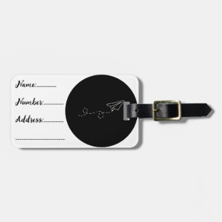 Paper Plane Luggage Tag