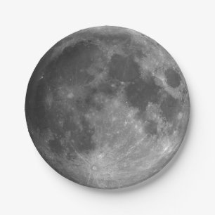 Paper Plane. Photo moon 01. Paper Plate