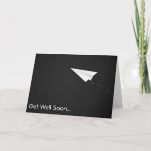 Paper Plane Sending All My Love Get Well Soon Card