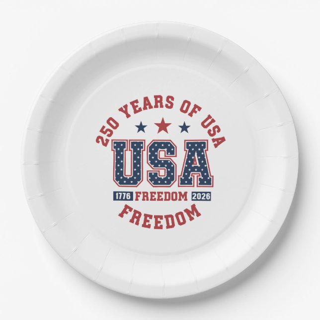 Paper Plate-250th American Independence Tableware Plate (Front)