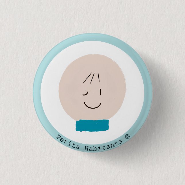 Paper plate 3 cm round badge (Front)